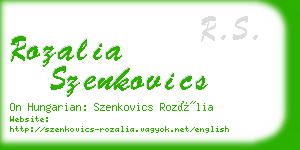 rozalia szenkovics business card